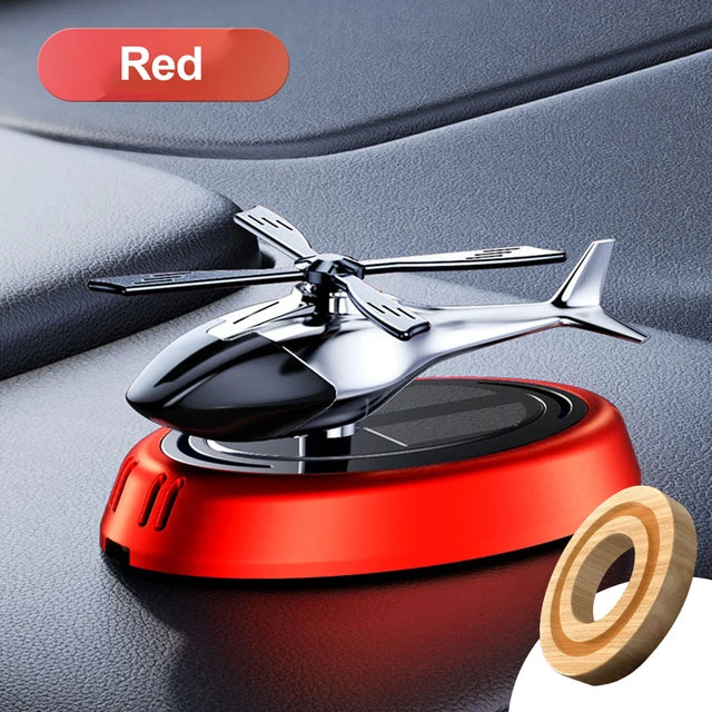 Solar Car Air Freshener Perfume Helicopter