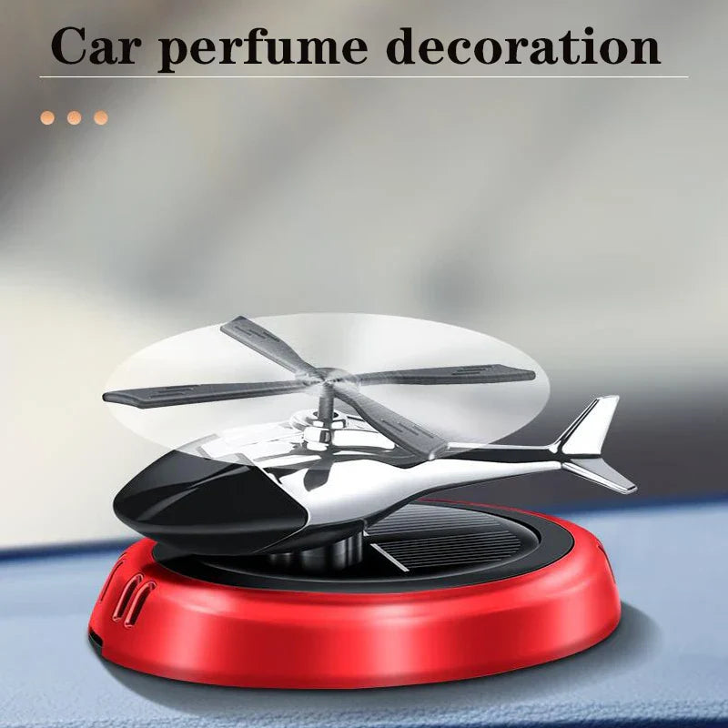 Solar Car Air Freshener Perfume Helicopter