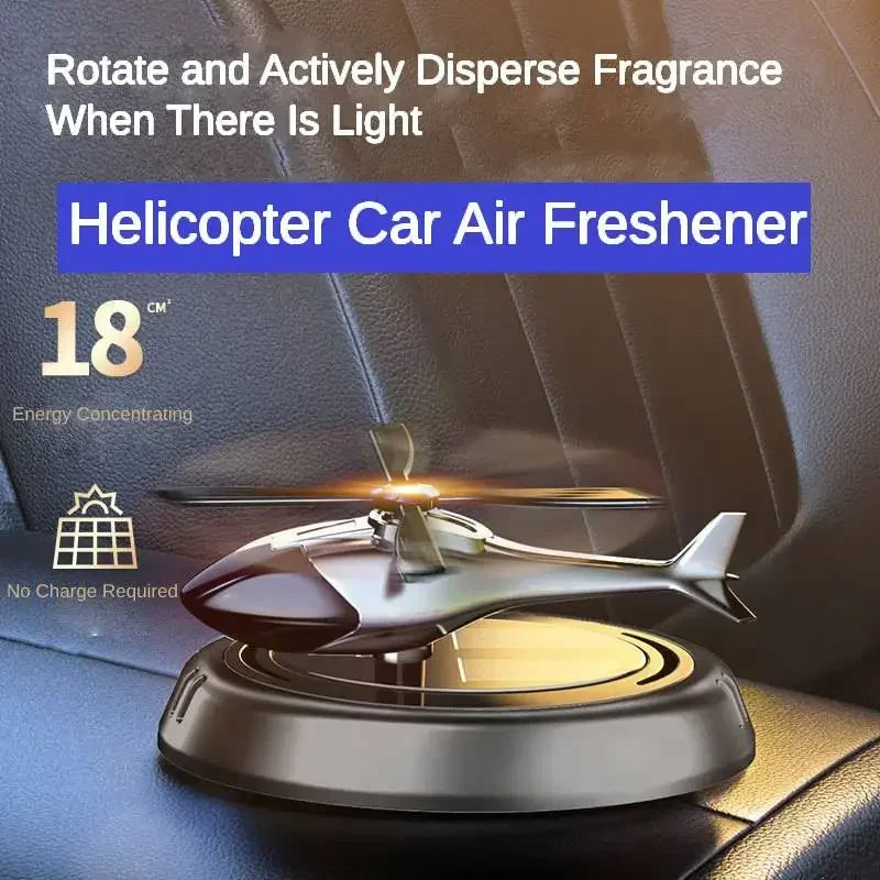 Solar Car Air Freshener Perfume Helicopter