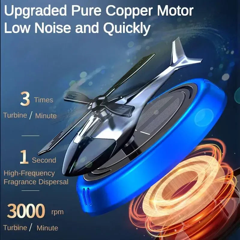 Solar Car Air Freshener Perfume Helicopter