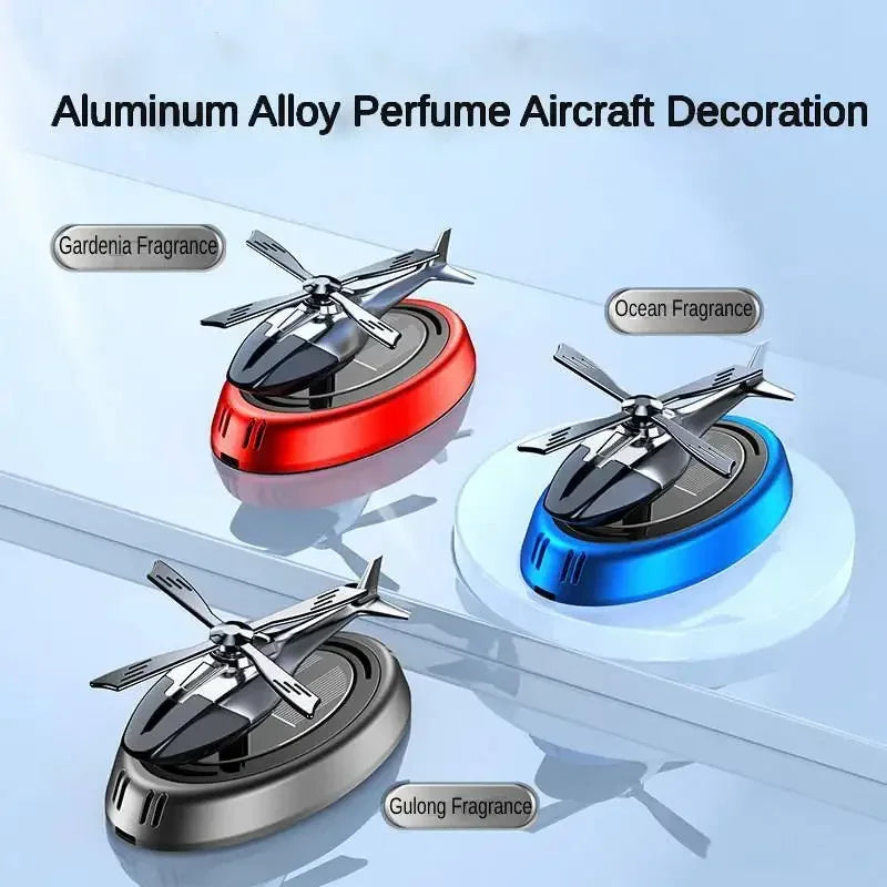 Solar Car Air Freshener Perfume Helicopter