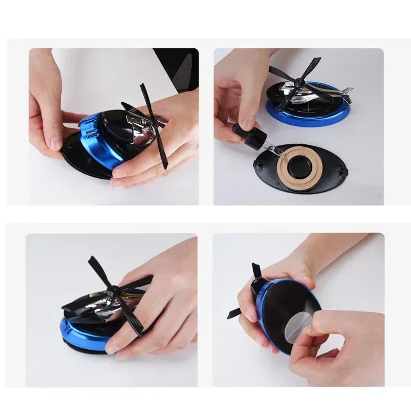 Solar Car Air Freshener Perfume Helicopter