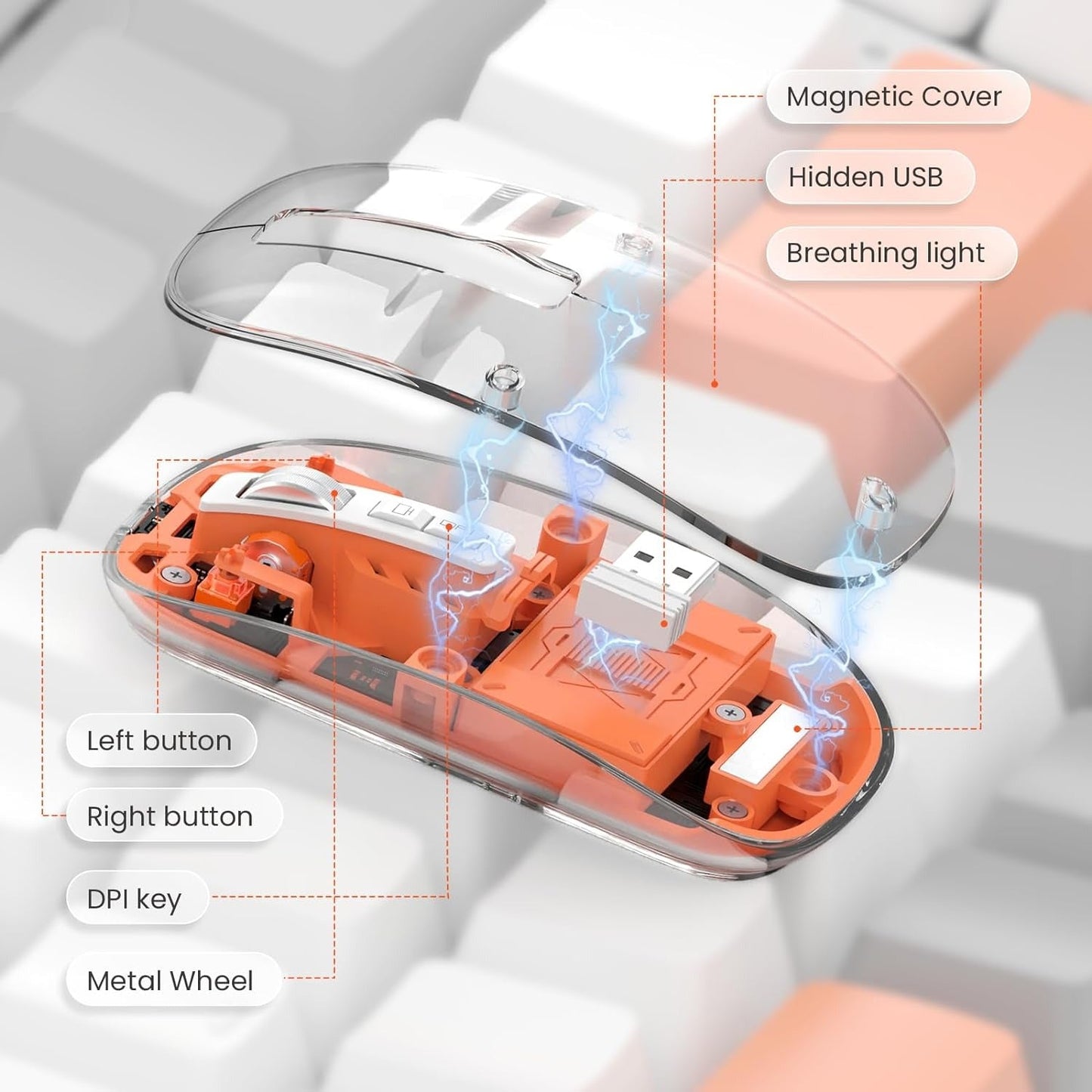 Wireless Transparent Computer Mouse