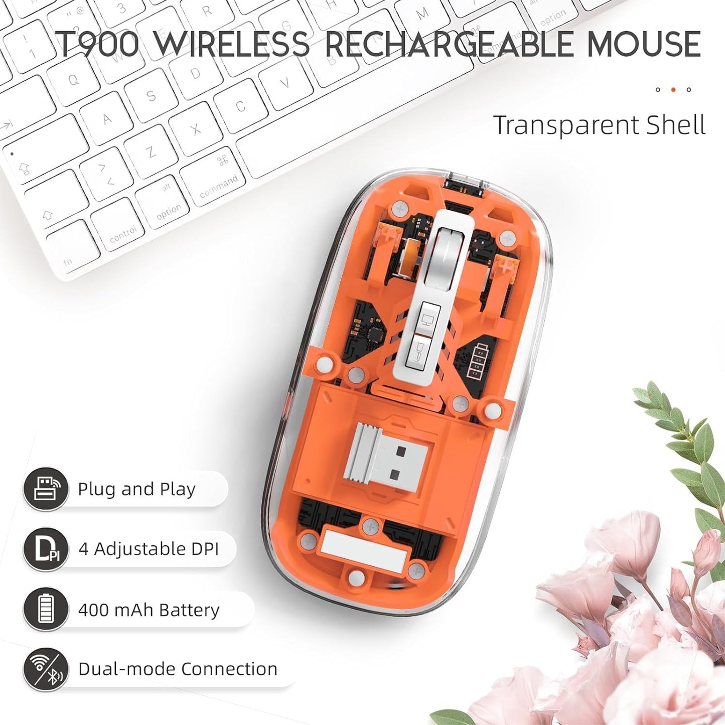 Wireless Transparent Computer Mouse