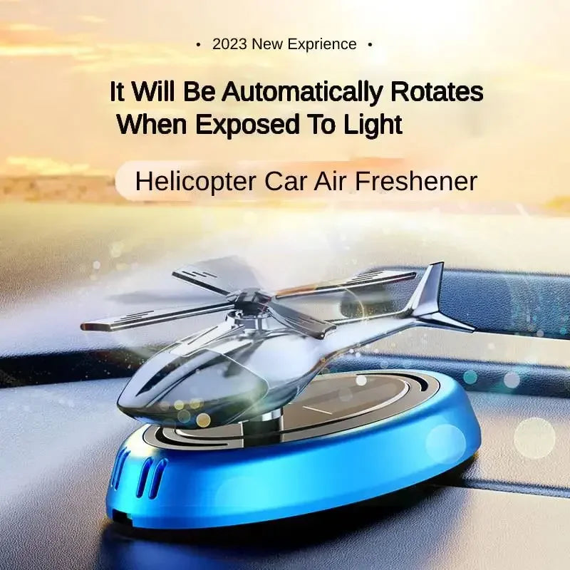 Solar Car Air Freshener Perfume Helicopter