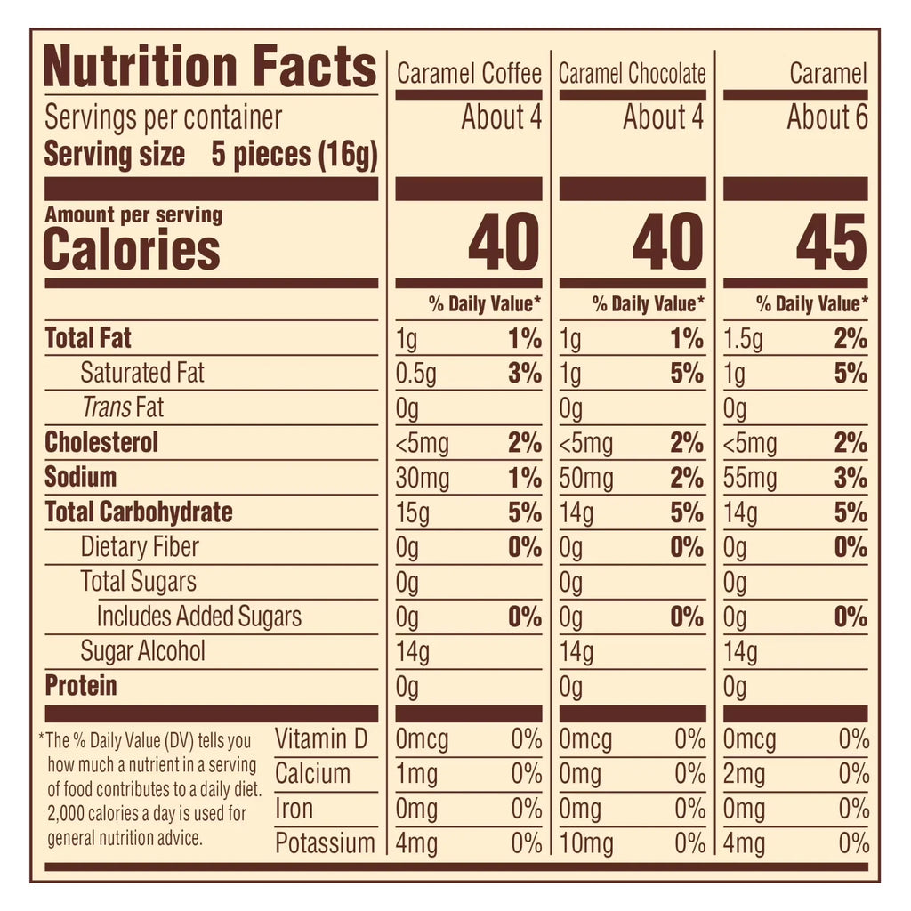 Werthers Original Hard Sugar Free Assorted Flavors, Caramel Coffee Candy, 7.7 Oz Pack of 2