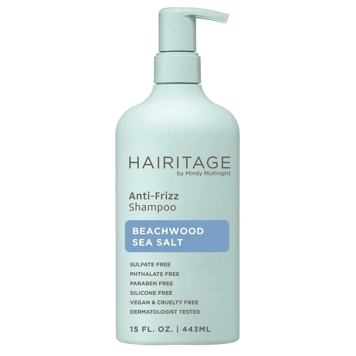 Hairitage Woody Sea Salt Anti-Frizz Shampoo | All Hair 15 Ounce (Pack of 2)